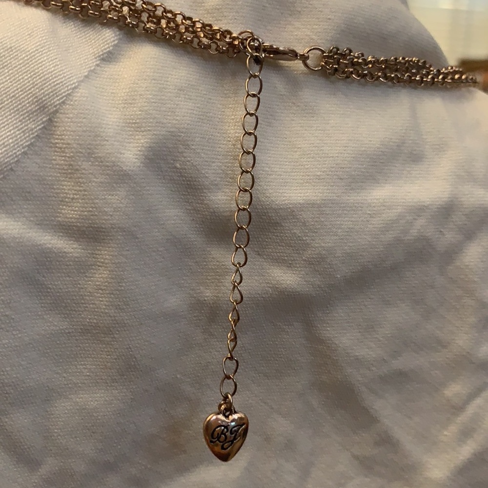 BETSEY JOHNSON THREE CHAIN Layered Necklace WITH CHARMS Clock watch - Picture 6 of 15